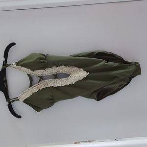 BNWT Olive one piece bathing suit